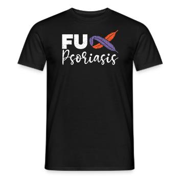 Psoriasis Warrior Hautkrankheit Psoriasis Bewusstsein - Männer T-Shirt - Schwarz - Vorne - AI Model Male 178 light (178cm)