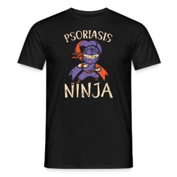 Psoriasis Ninja Hautkrankheit Psoriasis Bewusstsein - Männer T-Shirt - Schwarz - Vorne - AI Model Male 178 light (178cm)