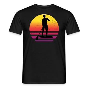 Stand up Paddling Board Sup Men's Standup Paddle - Men's T-Shirt - black - Front - AI Model Male 178 light (178cm)