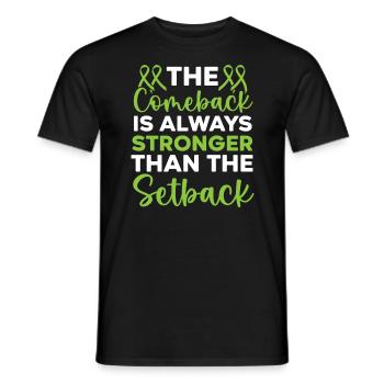 The Comeback Is Always Stronger Than The Setback - Men's T-Shirt - black - Front - AI Model Male 178 light (178cm)