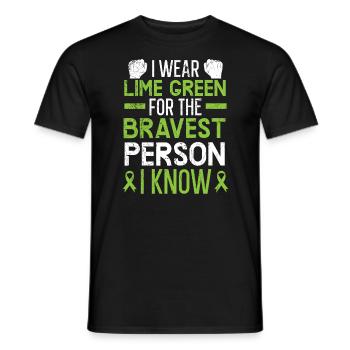 I Wear Lime Green For The Bravest Person I Know - Men's T-Shirt - black - Front - AI Model Male 178 light (178cm)