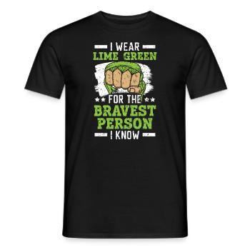 I Wear Lime Green For The Bravest Person I Know - Men's T-Shirt - black - Front - AI Model Male 178 light (178cm)
