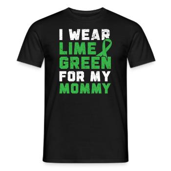 I Wear Lime Green For My Mama Non-Hodgkin Lymphoma - Men's T-Shirt - black - Front - AI Model Male 178 light (178cm)