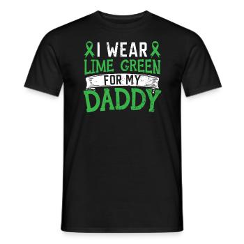 I Wear Lime Green For My Papa Non-Hodgkin Lymphoma - Men's T-Shirt - black - Front - AI Model Male 178 light (178cm)