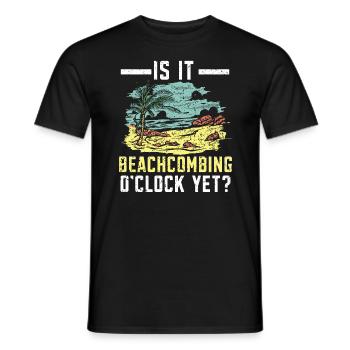 Est-ce Beachcombing Beachcomber Sea Glass Seashell - T-shirt homme - noir - Devant - AI Model Male 178 light (178cm)