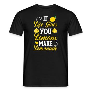 Si la vie vous donne des citrons faites de la limonade citron - T-shirt homme - noir - Devant - AI Model Male 178 light (178cm)