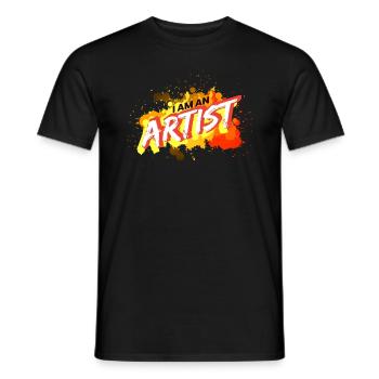 Je suis un artiste Kunst Künstler Art - T-shirt homme - noir - Devant - AI Model Male 178 light (178cm)