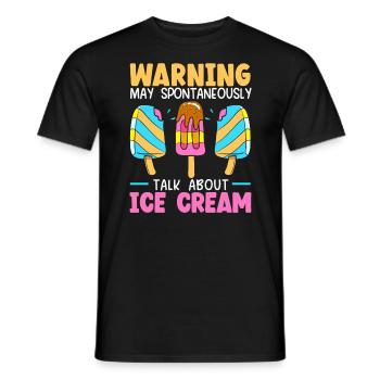 Kann spontan über Eisbecher sprechen - Männer T-Shirt - Schwarz - Vorne - AI Model Male 178 light (178cm)