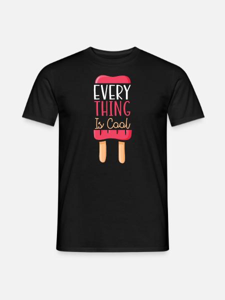 Alles ist cooles Eisbecher-Eisbein-Dessert - Männer T-Shirt - Schwarz