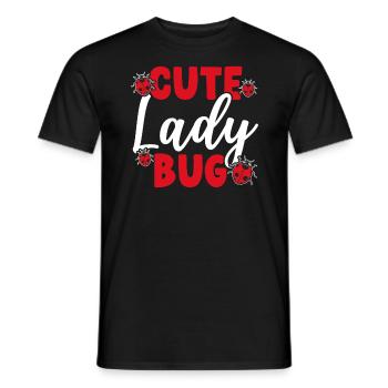 Cute Ladybug Bug Hunter Entomology Insect Catching - Men's T-Shirt - black - Front - AI Model Male 178 light (178cm)