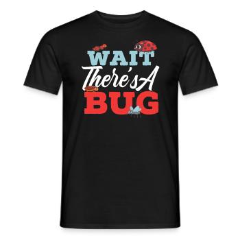 Wait There's A Bug Entomology Insect Ladybug - Men's T-Shirt - black - Front - AI Model Male 178 light (178cm)
