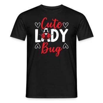 Cute Ladybug Bug Hunter Entomology Insect Catching - Men's T-Shirt - black - Front - AI Model Male 178 light (178cm)