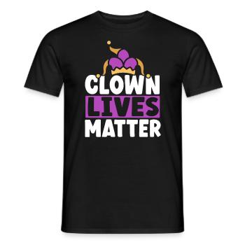 Clown Lives Matter Circus Geburtstagsfeier Darsteller - Männer T-Shirt - Schwarz - Vorne - AI Model Male 178 light (178cm)