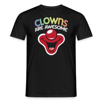 Les clowns sont géniaux cirque fête d’anniversaire comédie - T-shirt homme - noir - Devant - AI Model Male 178 light (178cm)