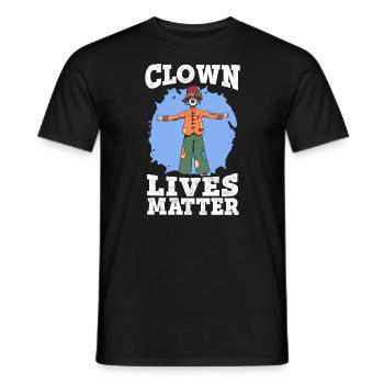 Clown Lives Matter Circus Geburtstagsfeier Darsteller - Männer T-Shirt - Schwarz - Vorne - AI Model Male 178 light (178cm)
