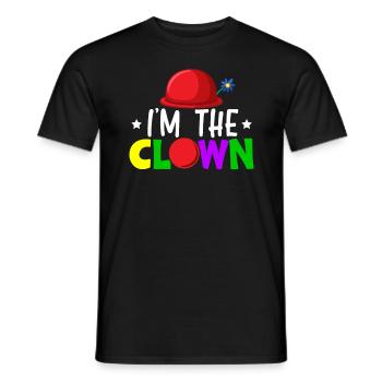 Je suis l’artiste de la fête d’anniversaire du cirque de clown - T-shirt homme - noir - Devant - AI Model Male 178 light (178cm)
