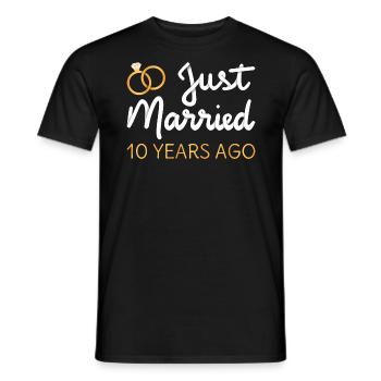 Je viens de me marier il y a 10 ans IV - T-shirt homme - noir - Devant - AI Model Male 178 light (178cm)