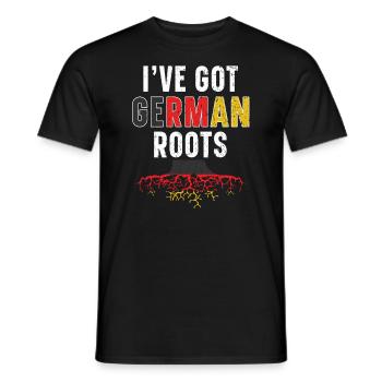 Ich habe deutsche Wurzeln Deutschland Deutschland Flagge - Männer T-Shirt - Schwarz - Vorne - AI Model Male 178 light (178cm)