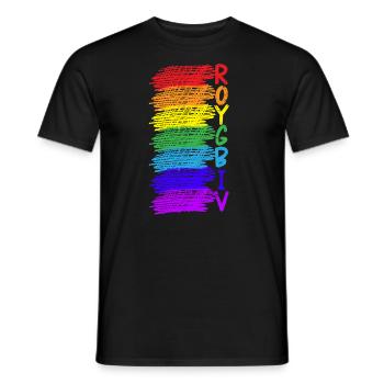 Roygbiv Art Teacher Artist Painter Painting - Men's T-Shirt - black - Front - AI Model Male 178 light (178cm)