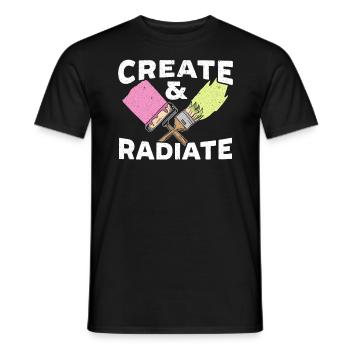 Kunst schaffen und ausstrahlen Kunstlehrer Künstler Maler - Männer T-Shirt - Schwarz - Vorne - AI Model Male 178 light (178cm)