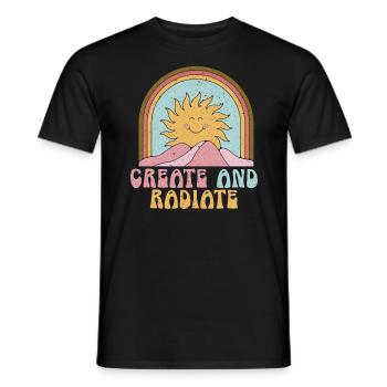 Kunst schaffen und ausstrahlen Kunstlehrer Künstler Maler - Männer T-Shirt - Schwarz - Vorne - AI Model Male 178 light (178cm)
