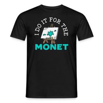 Ich mache es für den Monet Kunstlehrer Künstler Maler - Männer T-Shirt - Schwarz - Vorne - AI Model Male 178 light (178cm)
