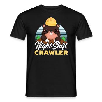 Night Shift Crawler Graveyard Shift Employee - Men's T-Shirt - black - Front - AI Model Male 178 light (178cm)
