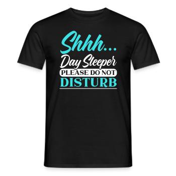 Les dormeurs de jour ne dérangent pas le quart de travail du cimetière - T-shirt homme - noir - Devant - AI Model Male 178 light (178cm)