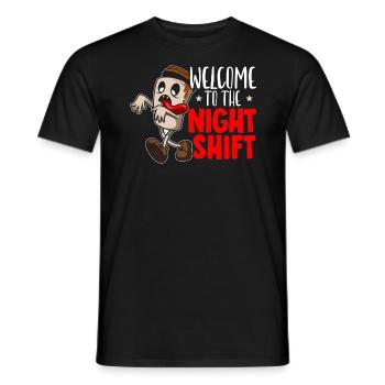 Willkommen bei The Night Shift Graveyard Shift Worker - Männer T-Shirt - Schwarz - Vorne - AI Model Male 178 light (178cm)