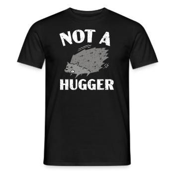 Not A Hugger Porcupine Rodent Spine Animal Lover - Men's T-Shirt - black - Front - AI Model Male 178 light (178cm)
