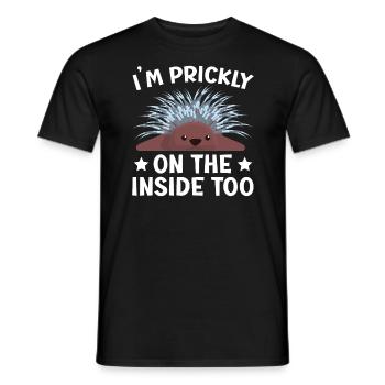 I'm Prickly On The Inside Too Porcupine Rodent - Men's T-Shirt - black - Front - AI Model Male 178 light (178cm)