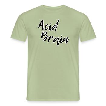 Acid brain - Men's T-Shirt - sage - Front - AI Model Male 178 light (178cm)