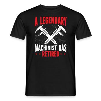 Un machiniste légendaire a pris sa retraite d’un fabricant de CNC - T-shirt homme - noir - Devant - AI Model Male 178 light (178cm)
