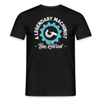 Un machiniste légendaire a pris sa retraite d’un fabricant de CNC - T-shirt homme - noir - Devant - AI Model Male 178 light (178cm)
