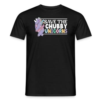Rettet die pummeligen Einhörner Rhinocerus Wildlife - Männer T-Shirt - Schwarz - Vorne - AI Model Male 178 light (178cm)