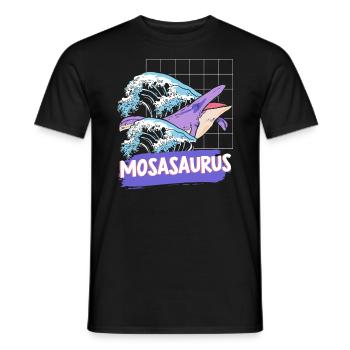 Mosasaurus Dino Future Paleontologist Dinosaur - Men's T-Shirt - black - Front - AI Model Male 178 light (178cm)