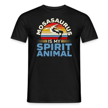 Mosasaurus est mon animal paléontologue Dino - T-shirt homme - noir - Devant - AI Model Male 178 light (178cm)