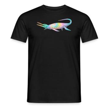 Mosasaurus Dino Future Paleontologist Dinosaur - Men's T-Shirt - black - Front - AI Model Male 178 light (178cm)