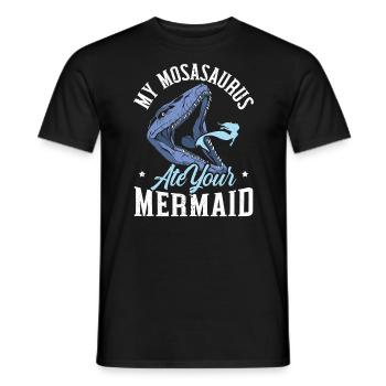 Mein Mosasaurus aß deine Meerjungfrau Paläontologe Dino - Männer T-Shirt - Schwarz - Vorne - AI Model Male 178 light (178cm)