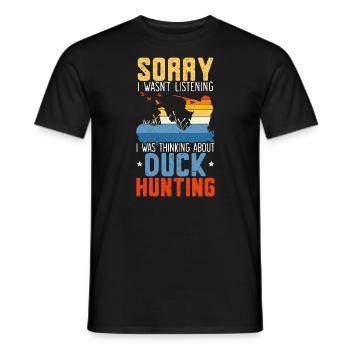 Denken Sie an die Entenjagd Wasservogeljagd - Männer T-Shirt - Schwarz - Vorne - AI Model Male 178 light (178cm)