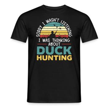 Denken Sie an die Entenjagd Wasservogeljagd - Männer T-Shirt - Schwarz - Vorne - AI Model Male 178 light (178cm)