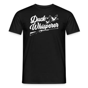 Entenflüsterer Wasservögel Jagd Tierjäger - Männer T-Shirt - Schwarz - Vorne - AI Model Male 178 light (178cm)
