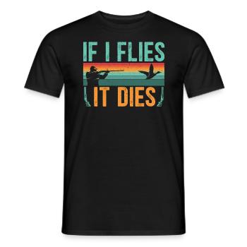 Wenn es fliegt, stirbt es Wasservogeljäger - Männer T-Shirt - Schwarz - Vorne - AI Model Male 178 light (178cm)