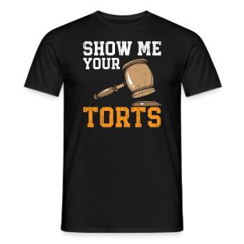 Montrez-moi vos délits Juge Avocat Avocat Justice - T-shirt homme - noir - Devant - AI Model Male 178 light (178cm)