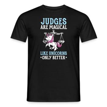 Judges Are Magical Like Unicorns Only Better - Men's T-Shirt - black - Front - AI Model Male 178 light (178cm)
