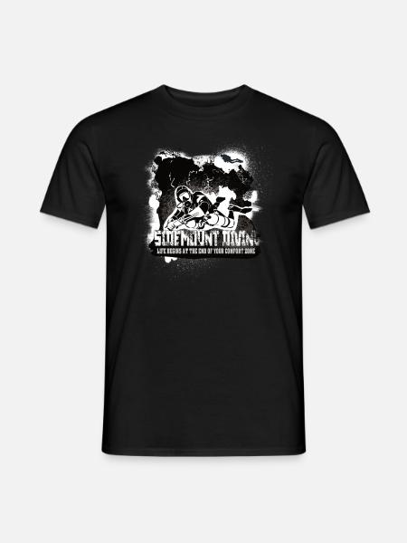 Sidemount Diving Reef End of the Comfort Zone - Männer T-Shirt - Schwarz