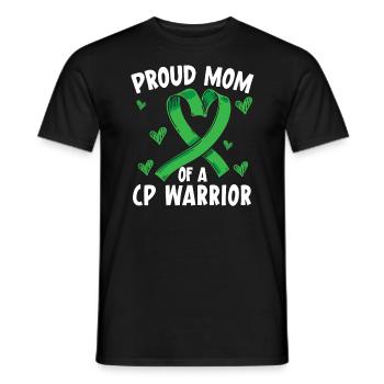 Proud Mom Of A CP Warrior Cerebral Palsy Mother - Men's T-Shirt - black - Front - AI Model Male 178 light (178cm)