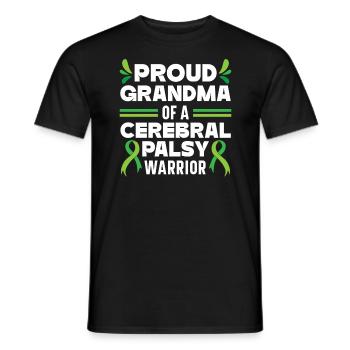 Stolze Oma einer Zerebralparese Warrior Granny - Männer T-Shirt - Schwarz - Vorne - AI Model Male 178 light (178cm)
