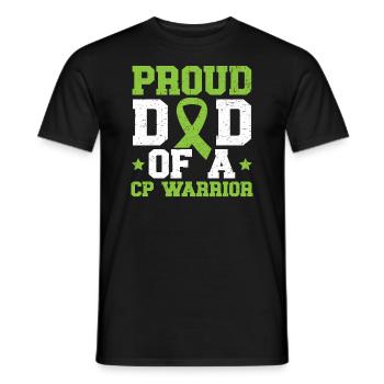 Proud Dad Of A CP Warrior Cerebral Palsy Father - Men's T-Shirt - black - Front - AI Model Male 178 light (178cm)