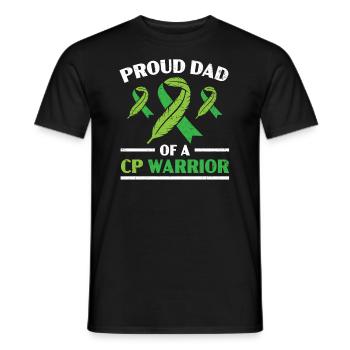 Proud Dad Of A CP Warrior Cerebral Palsy Father - Men's T-Shirt - black - Front - AI Model Male 178 light (178cm)
